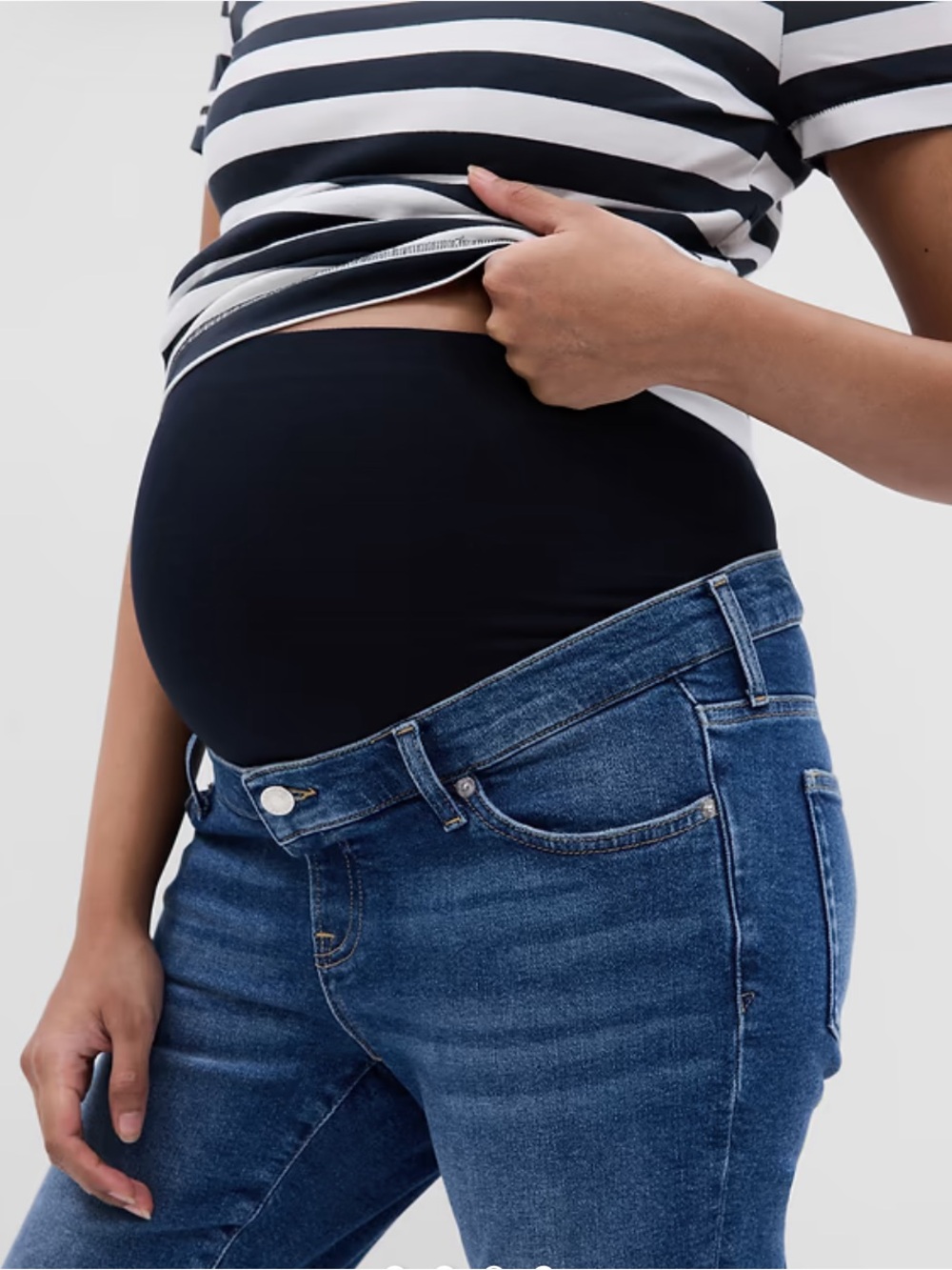 Maternity True Waistband Full Panel Vintage Slim Jeans